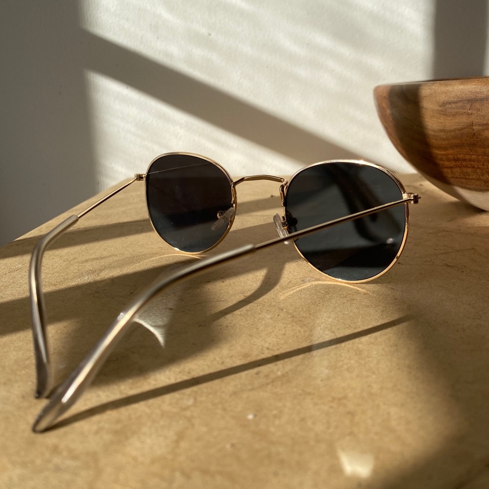 Gold Rimmed Sunglasses - Picture 2 of 2